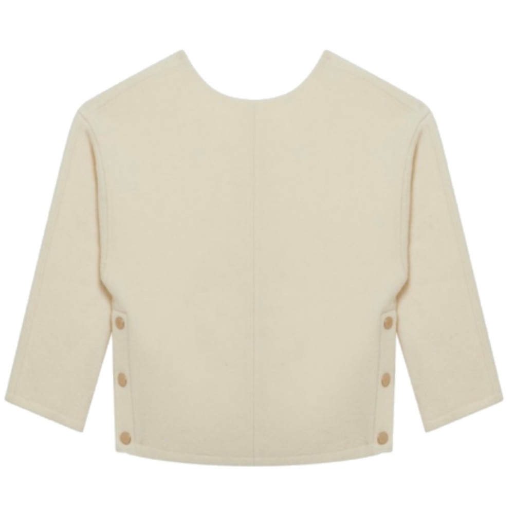 Rosae Paris Cream V-Neck Sweater